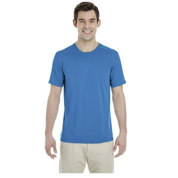 Gildan G470 Men's Tech Short-Sleeve Performance T-Shirt Marbled Sapphire XS
