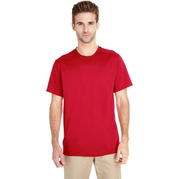 Gildan G470 Men's Tech Short-Sleeve Performance T-Shirt Red XS