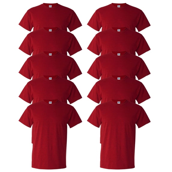 Gildan G500 Adult Heavy Cotton T-Shirt, ANTQUE CHERRY RD, M, Pack Of 10, Mens T-Shirts