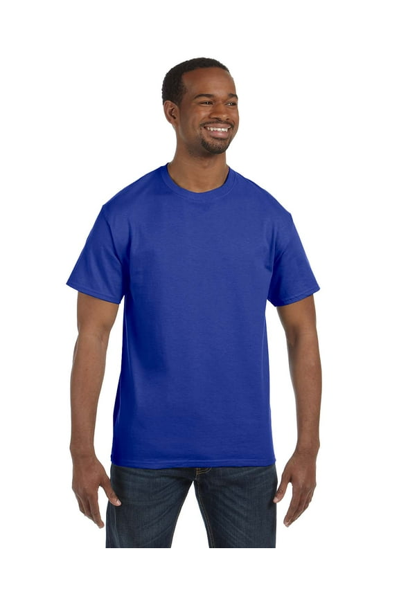 G500 Adult Heavy Cotton T-Shirt, Cobalt, 3X, Pack Of 3, Mens T-Shirts