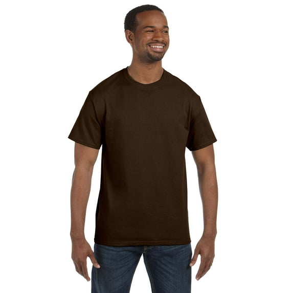 Gildan G500 Adult Heavy Cotton T-Shirt, Dark Chocolate, L, Pack Of 12, Mens T-Shirts