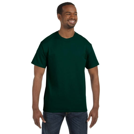 Gildan G500 Adult Heavy Cotton T-Shirt, Forest Green, M, Pack Of 6, Mens T-Shirts