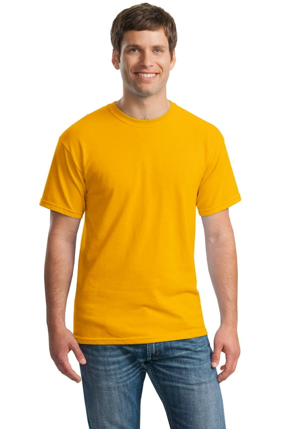G500 Adult Heavy Cotton T-Shirt, Gold, 3X, Pack Of 5, Mens T-Shirts
