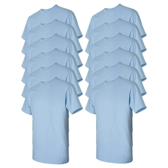 Gildan G500 Adult Heavy Cotton T-Shirt, Light Blue, S, Pack Of 12, Mens T-Shirts