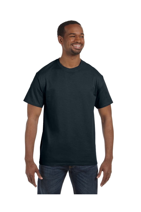 G500 Adult Heavy Cotton T-Shirt, Midnight, L, Pack Of 6, Mens T-Shirts