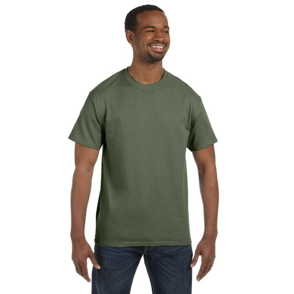 Gildan G500 Adult Heavy Cotton T-Shirt, Military Green, XL, Pack Of 6, Mens T-Shirts