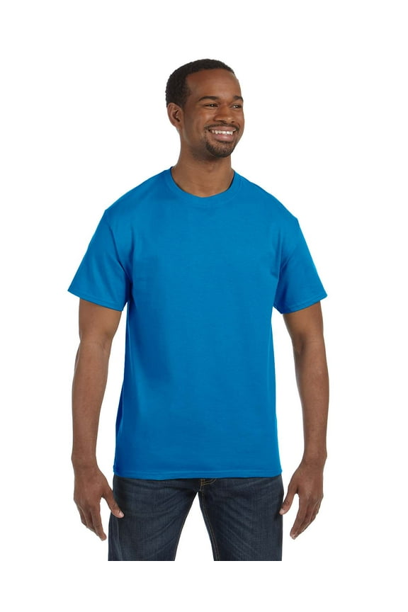 G500 Adult Heavy Cotton T-Shirt, Sapphire, XL, Pack Of 5, Mens T-Shirts