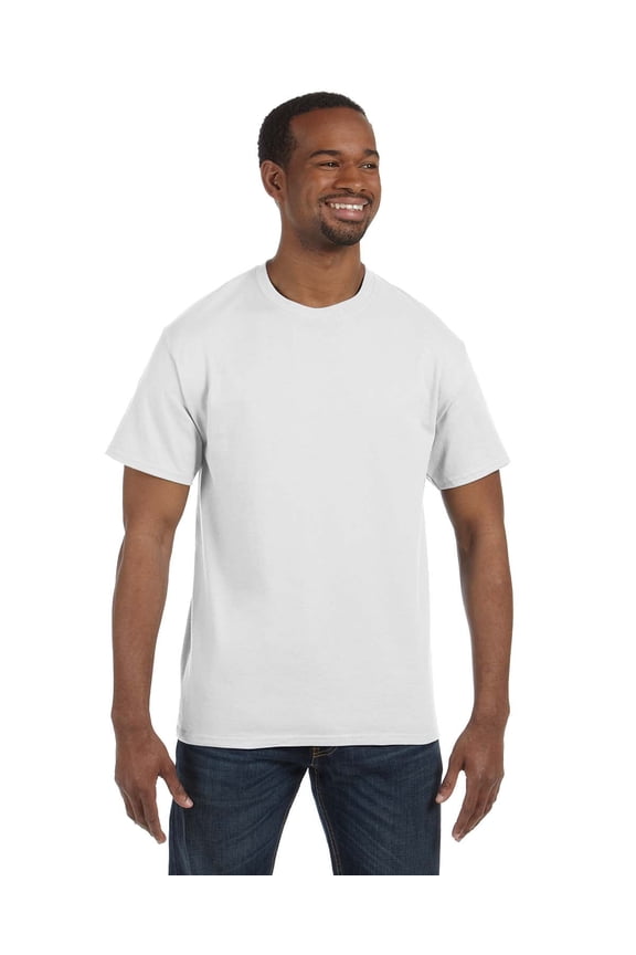 G500 Adult Heavy Cotton T-Shirt, White, XL, Pack Of 10, Mens T-Shirts