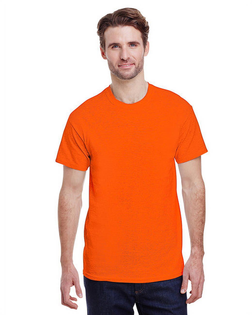 Gildan G500 T-Shirt Classica Uomo | 100% Cotone, 150g, Confezione 2 | Colori: Military E Heliconia | Taglia XL