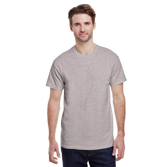 Gildan G500 Adult Unisex Ash Grey Heavy Cotton T-Shirts, 3 Pack in Size S