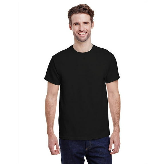 Gildan G500 Adult Unisex Black Heavy Cotton T-Shirts, 3 Pack in Size 5XL