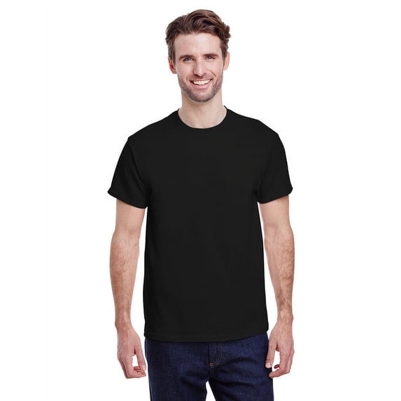 Gildan G500 Adult Unisex Black Heavy Cotton T-Shirts, in Size XL