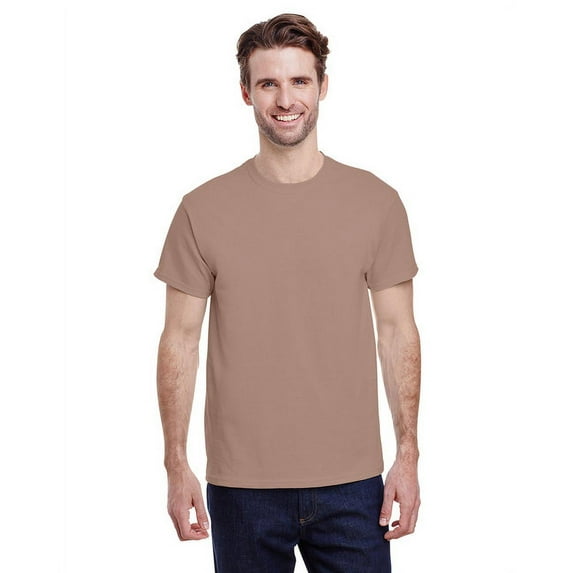 Gildan G500 Adult Unisex Brown Savana Heavy Cotton T-Shirts, 3 Pack in Size M