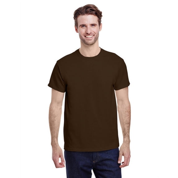 Gildan G500 Adult Unisex Dark Chocolate Heavy Cotton T-Shirts, 3 Pack in Size 5XL