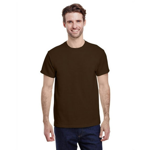Gildan G500 Adult Unisex Dark Chocolate Heavy Cotton T-Shirts, 3 Pack in Size S