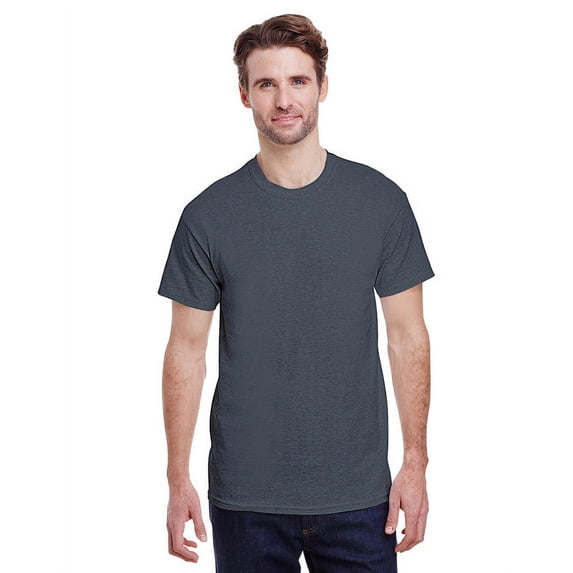 Gildan G500 Adult Unisex Dark Heather Heavy Cotton T-Shirts, 3 Pack in Size M