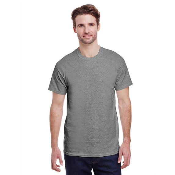 Gildan G500 Adult Unisex Graphite Heather Heavy Cotton T-Shirts, 3 Pack in Size XL