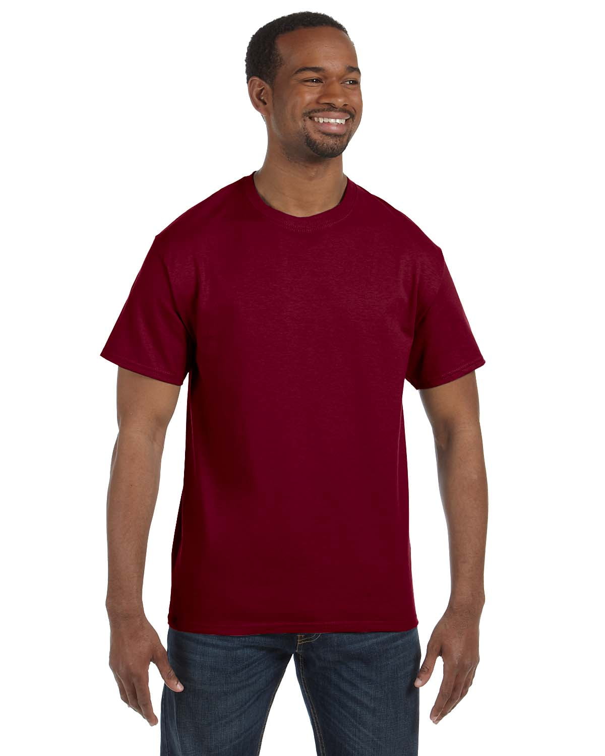 Gildan G500 Adult Heavy Cotton T-Shirt, Garnet, M, Pack Of 5, Mens T-Shirts