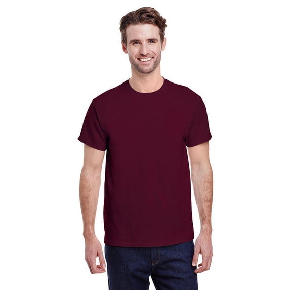 Gildan G500 Adult Unisex Maroon Heavy Cotton T-Shirts, 3 Pack in Size S