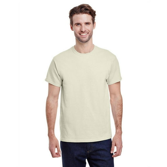 Gildan G500 Adult Unisex Natural Heavy Cotton T-Shirts, 3 Pack in Size L