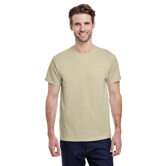 Gildan G500 Adult Unisex Sand Heavy Cotton T-Shirts, 3 Pack in Size 5XL