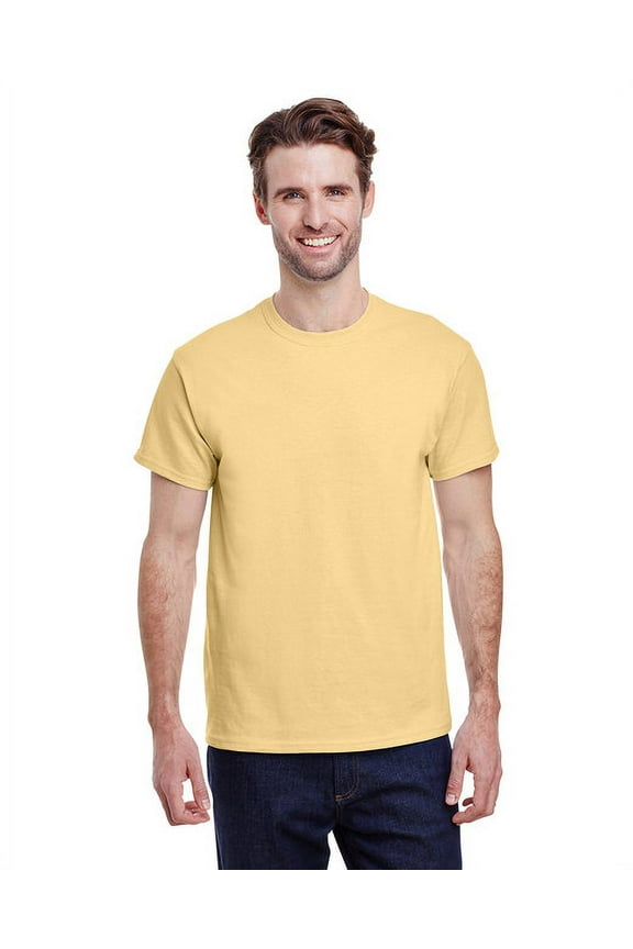 G500 Adult Unisex Yellow Haze Heavy Cotton T-Shirts, in Size 5XL