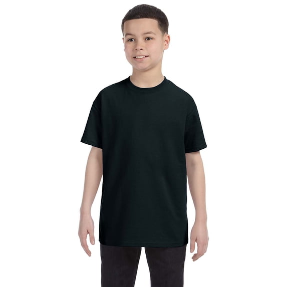 Gildan G500B Heavy Cotton Youth T Shirt, Black, L, Pack Of 6, Mens Workout Shirts