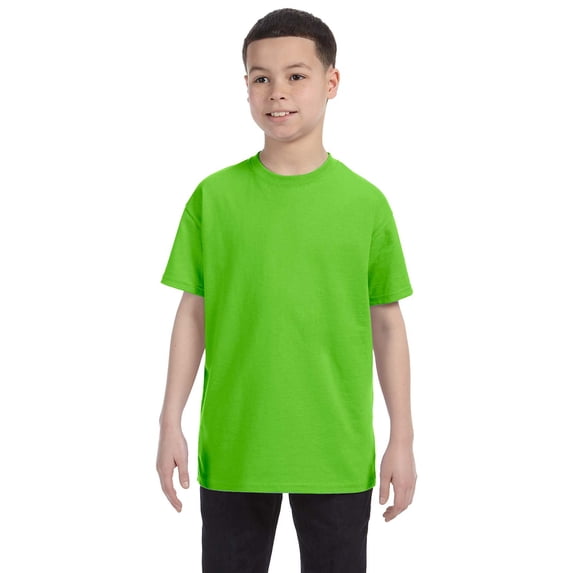 Gildan G500B Heavy Cotton Youth T Shirt, Lime, M, Pack Of 6, Mens Workout Shirts