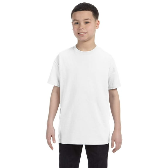 Gildan G500B Heavy Cotton Youth T Shirt, White, XL, Pack Of 6, Mens T-Shirts