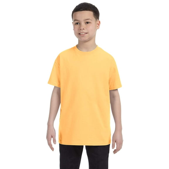 Gildan G500B Heavy Cotton Youth T Shirt, Yellow Haze, L, Pack Of 10, Mens Workout Shirts