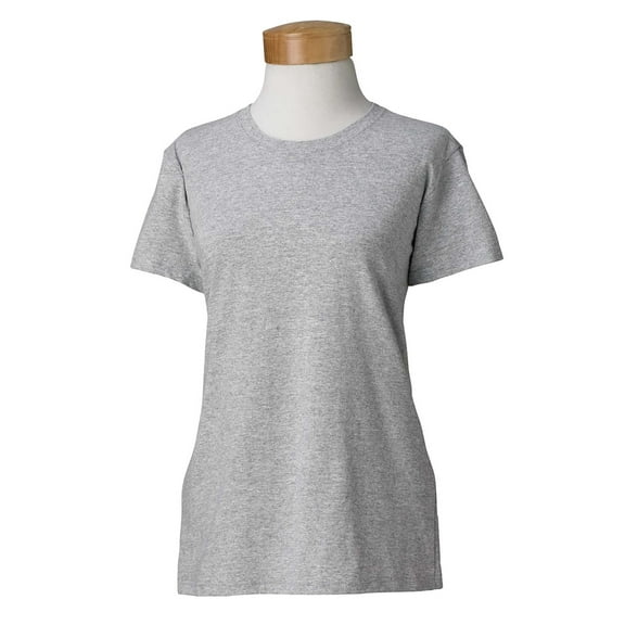 Gildan G500L Ladies Heavy Cotton 100% Cotton T-Shirt, Sport Grey, S