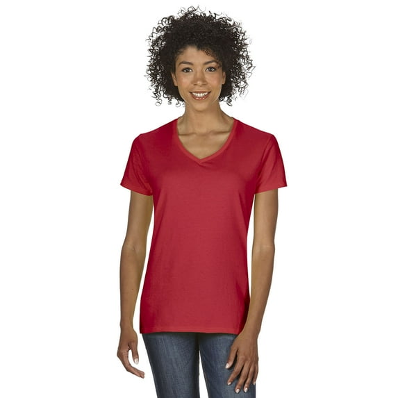 Gildan G500VL Ladies Heavy Cotton 100% Cotton V-Neck T-Shirt