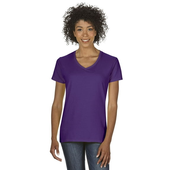 Gildan G500VL Ladies Heavy Cotton 100% Cotton V-Neck T-Shirt