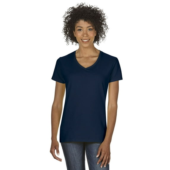 Gildan G500VL Ladies Heavy Cotton 100% Cotton V-Neck T-Shirt