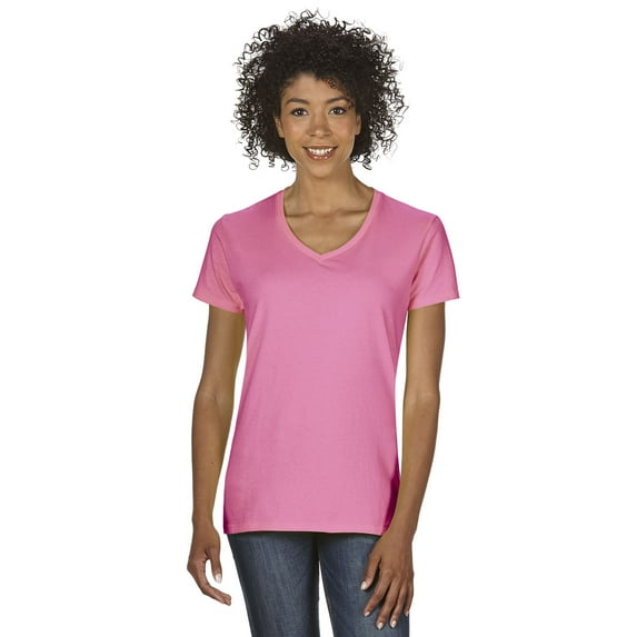 Gildan G500VL Ladies Heavy Cotton 100% Cotton V-Neck T-Shirt