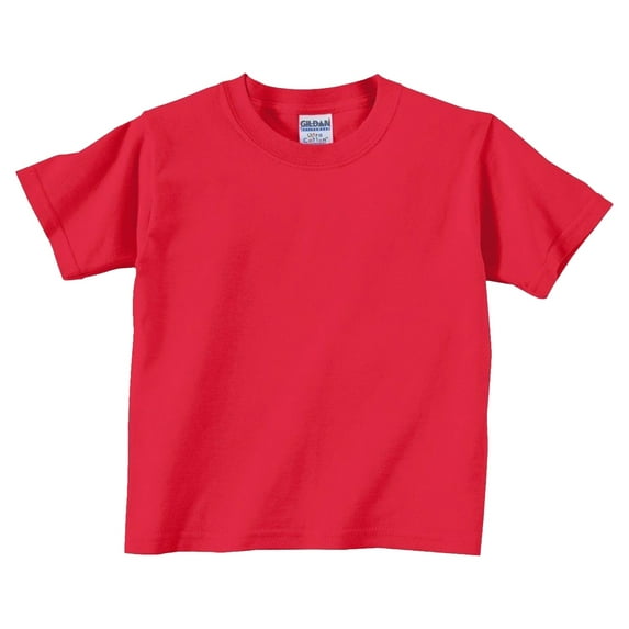 Gildan G510P Toddler Heavy Cotton T-Shirt, RED, 4T, Pack Of 2, Boys Tshirts