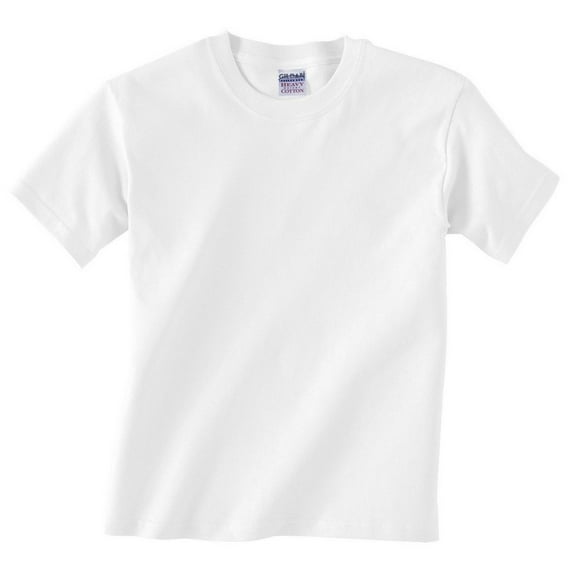 Gildan G510P Toddler Heavy Cotton T-Shirt, White, 4T, Pack Of 2, Boys Tshirts