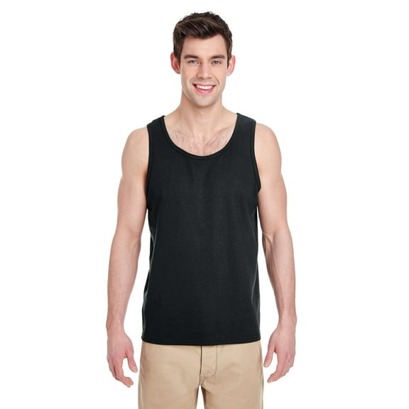 Gildan G520 Heavy Cotton Tank Top, Black, L