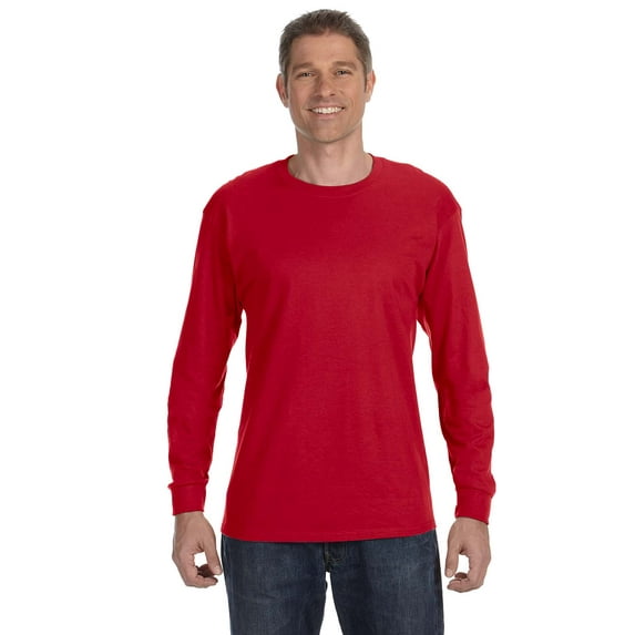 Gildan G540 Heavy Cotton 100% Cotton Long Sleeve T-Shirt, Pack Of 2
