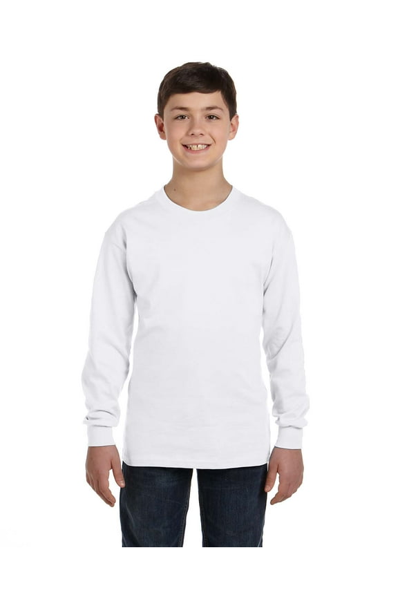 G540B Heavy Cotton Youth 5.3 Oz. Long-Sleeve T-Shirt, Pack Of 12