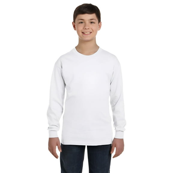 Gildan G540B Youth Heavy Cotton 100% Cotton Long Sleeve T-Shirt