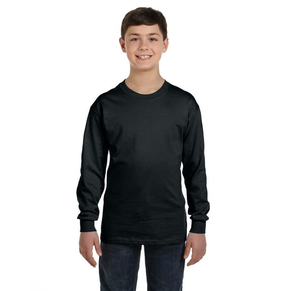 Gildan G540B Youth Heavy Cotton 100% Cotton Long Sleeve T-Shirt
