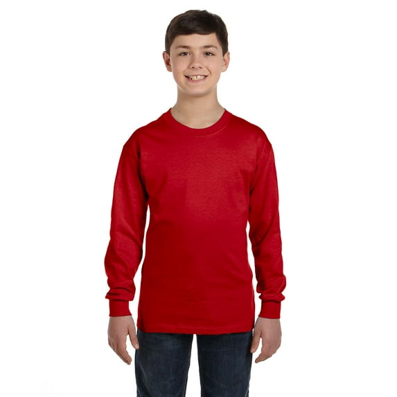 Gildan G540B Youth Heavy Cotton 100% Cotton Long Sleeve T-Shirt