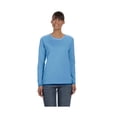 thumbnail image 1 of Gildan G540L Ladies Heavy Cotton 100% Cotton Long Sleeve T-Shirt, S, Carolina Blue, 1 of 1