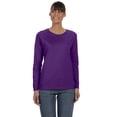 thumbnail image 1 of Gildan G540L Ladies Heavy Cotton 100% Cotton Long Sleeve T-Shirt, XL, Purple, 1 of 1