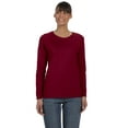 thumbnail image 1 of Gildan G540L Ladies Heavy Cotton 100% Cotton Long Sleeve T-Shirt, L, Garnet, 1 of 1