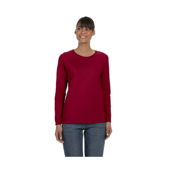 Heavy Cotton Women’s Long Sleeve T-Shirt – Gildan – G5400L, 3X, Cardinal Red