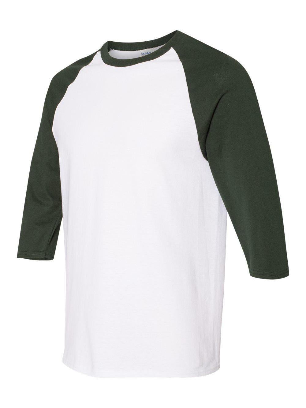 Gildan G570 Adult Heavy Cotton 3/4-Raglan Sleeve T-Shirt - Walmart.com