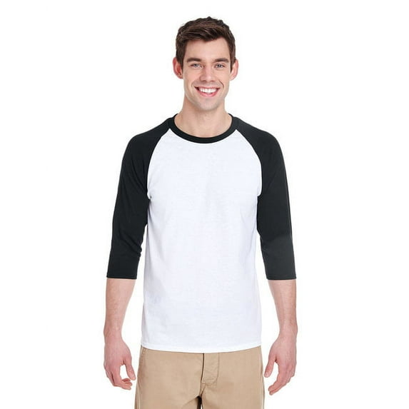 Gildan G570 Adult Heavy Cotton 3/4-Raglan Sleeve T-Shirt