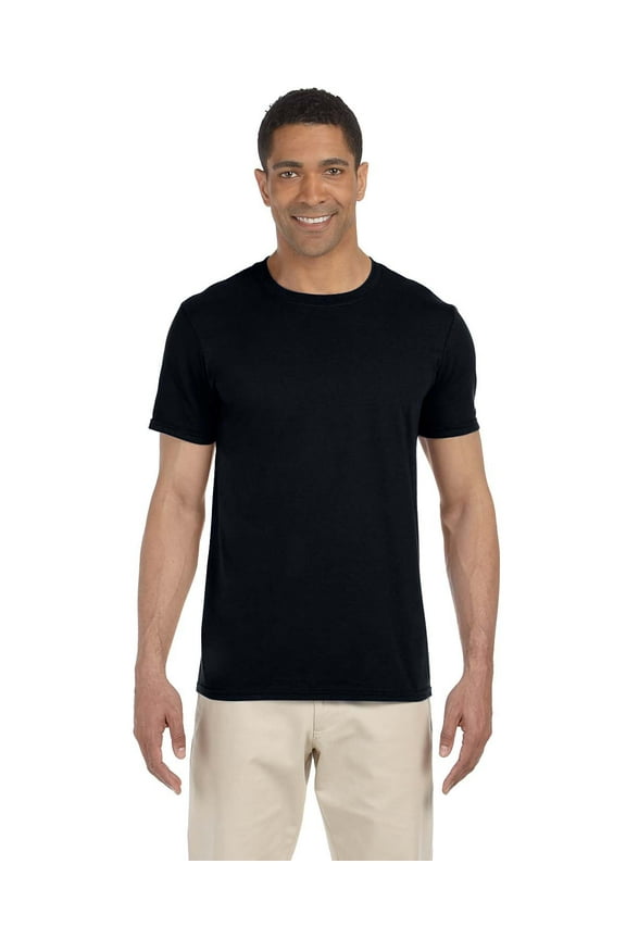 G640 Adult Softstyle T-Shirt, Black, 3X, Pack Of 3, Big and Tall Graphic Tees
